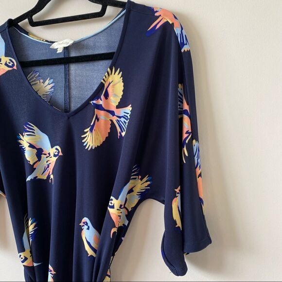 ANTHROPOLOGIE-DELETTA Bird Print Tunic Kimono - Picture 6 of 11